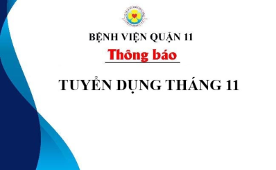 Thông báo tuyển dụng tháng 11